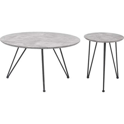 Kerris Coffee Table Set Gray & Black - LOOMLAN - Zuo Modern - Coffee Tables