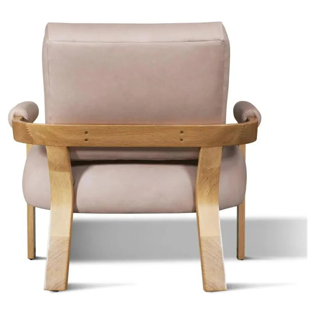 Kervella Full Aniline Nubuck Leather Accent Chair - LOOMLAN - One For Victory - Accent Chairs