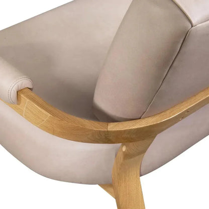 Kervella Full Aniline Nubuck Leather Accent Chair - LOOMLAN - One For Victory - Accent Chairs