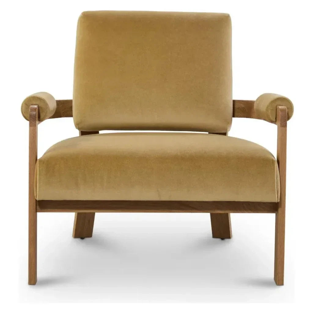 Kervella Stain Resistant Velvet Accent Chair - LOOMLAN - One For Victory - Accent Chairs