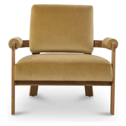 Kervella Stain Resistant Velvet Accent Chair - LOOMLAN - One For Victory - Accent Chairs