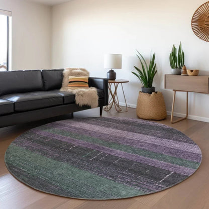 Keshira Purple Washable Indoor - Outdoor Rug - LOOMLAN - LOOMLAN Rugs - Outdoor Rugs
