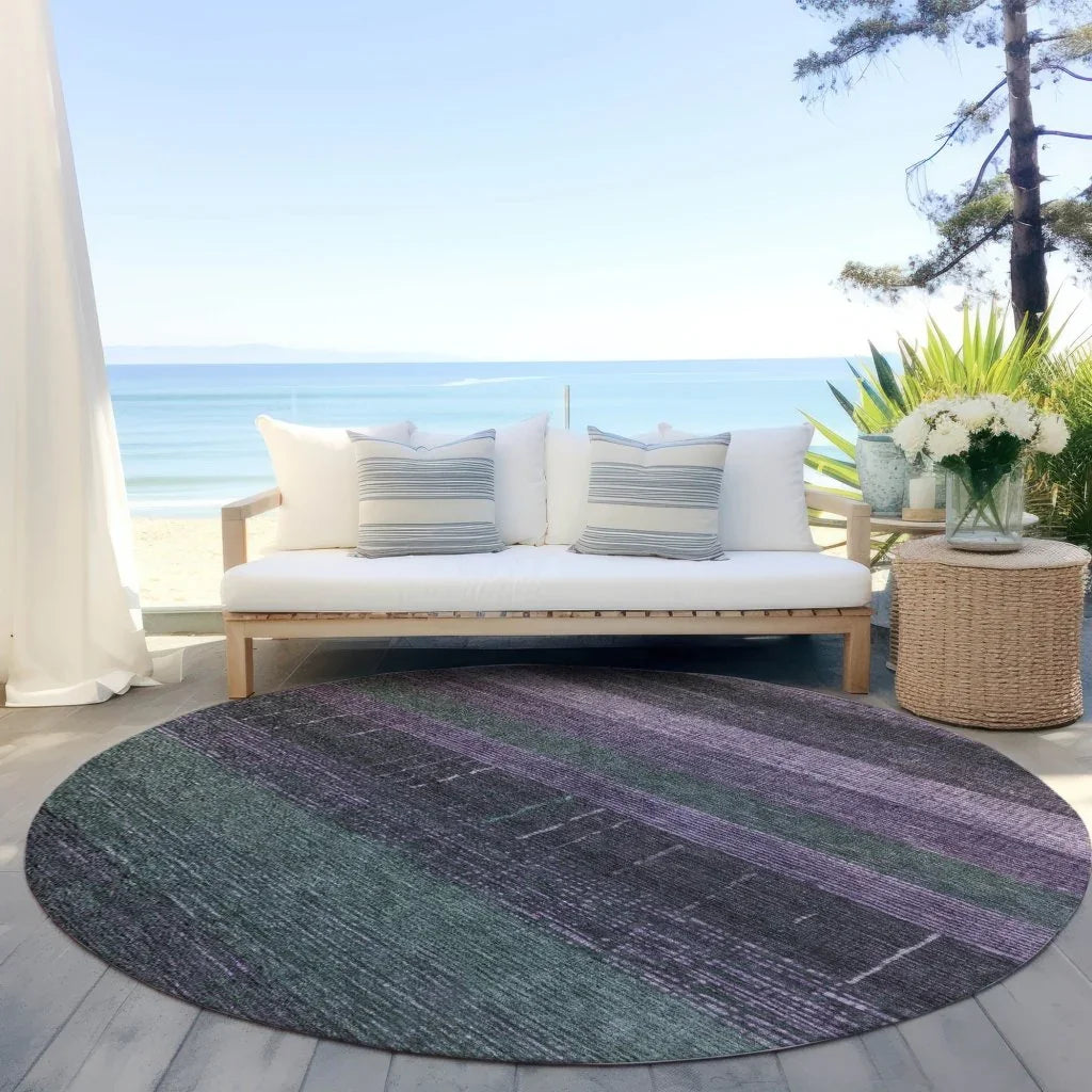 Keshira Purple Washable Indoor - Outdoor Rug - LOOMLAN - LOOMLAN Rugs - Outdoor Rugs