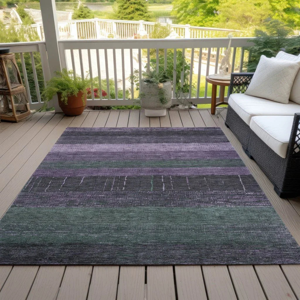 Keshira Purple Washable Indoor - Outdoor Rug - LOOMLAN - LOOMLAN Rugs - Outdoor Rugs