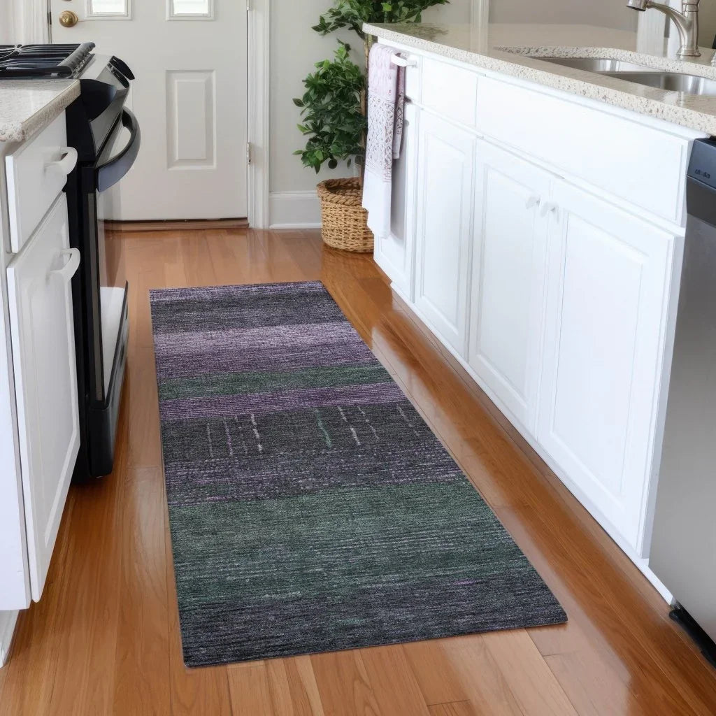 Keshira Purple Washable Indoor - Outdoor Rug - LOOMLAN - LOOMLAN Rugs - Outdoor Rugs