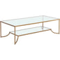 Kessler Coffee Table With Antique Gold Iron - LOOMLAN - SUNPAN - Coffee Tables