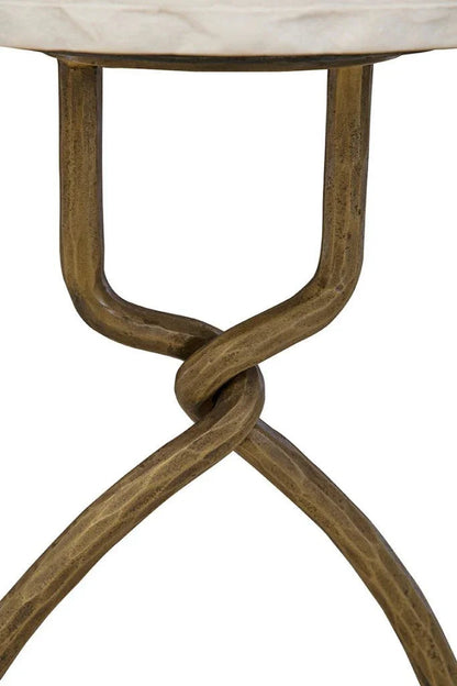 Kevin Marble Top Round Side Table - LOOMLAN - Furniture Classics - Side Tables