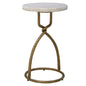 Kevin Marble Top Round Side Table - LOOMLAN - Furniture Classics - Side Tables