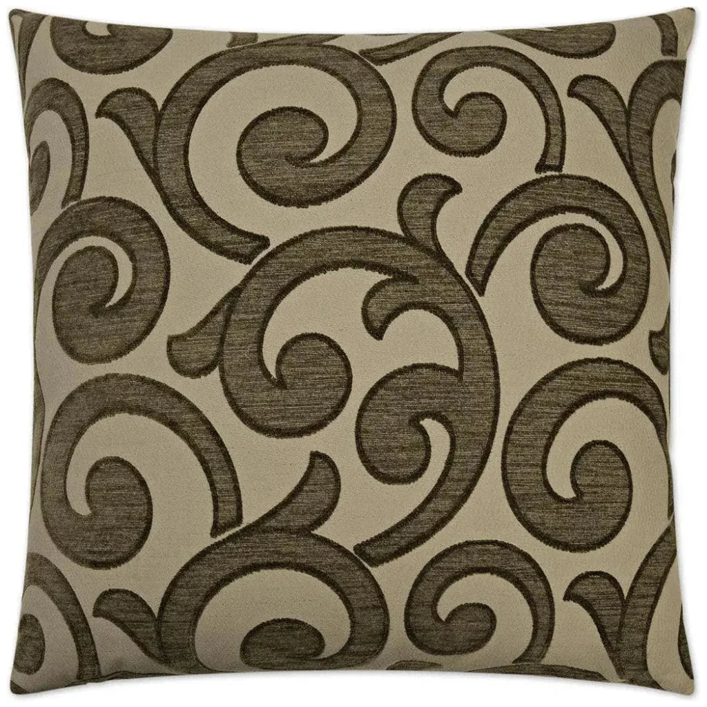 Key Taupe Throw Pillow With Insert - LOOMLAN - D.V. Kap - Throw Pillows