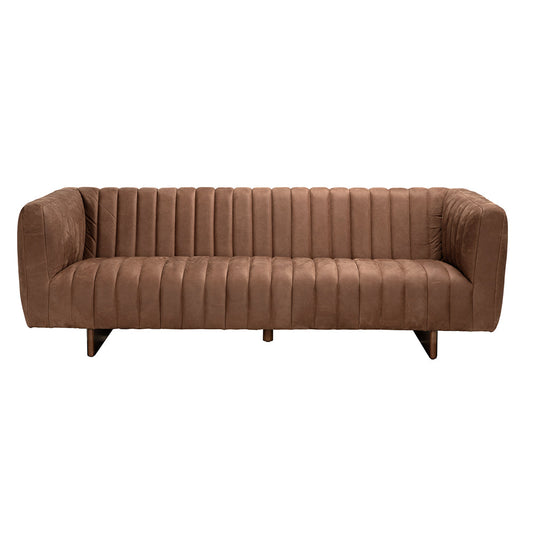 Khann Three Seater Leather Sofa