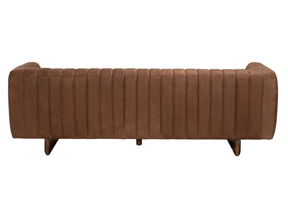 Khann Three Seater Leather Sofa