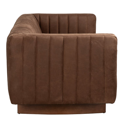 Khann Three Seater Leather Sofa