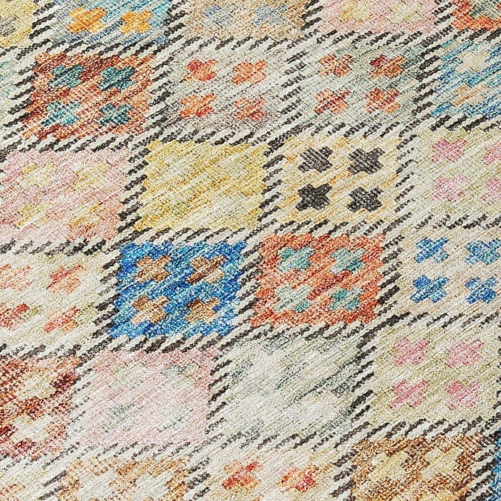 Kharma Orange Washable Indoor-Outdoor Rug-Outdoor Rugs-LOOMLAN Rugs-LOOMLAN