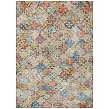 Kharma Orange Washable Indoor-Outdoor Rug-Outdoor Rugs-LOOMLAN Rugs-2'6" x 3'10"-LOOMLAN