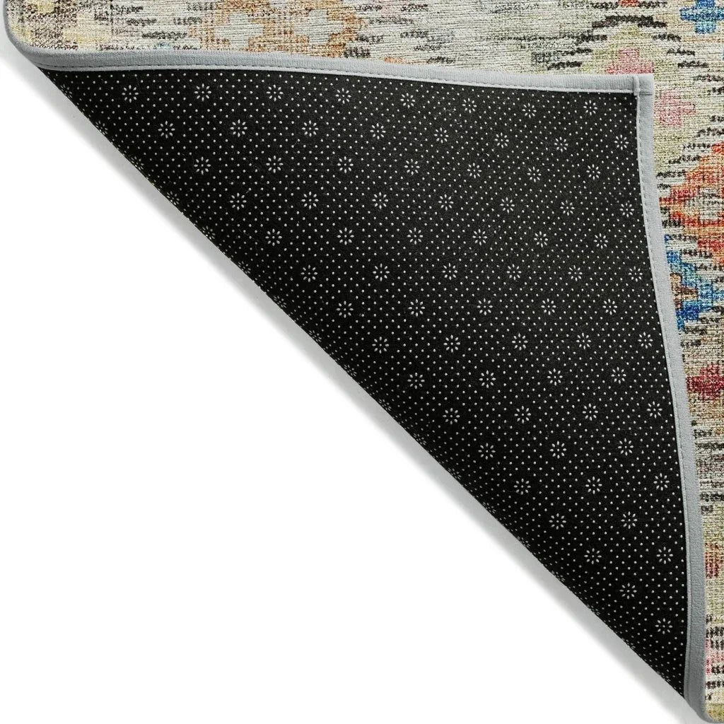 Kharma Orange Washable Indoor-Outdoor Rug-Outdoor Rugs-LOOMLAN Rugs-LOOMLAN