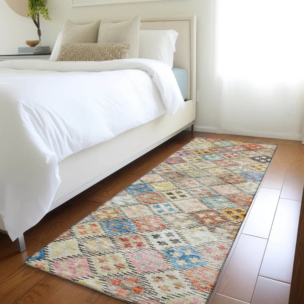 Kharma Orange Washable Indoor-Outdoor Rug-Outdoor Rugs-LOOMLAN Rugs-LOOMLAN