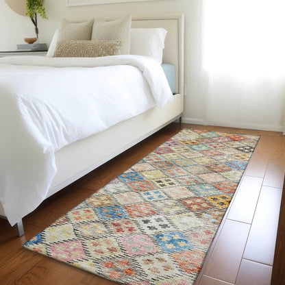 Kharma Orange Washable Indoor-Outdoor Rug-Outdoor Rugs-LOOMLAN Rugs-LOOMLAN