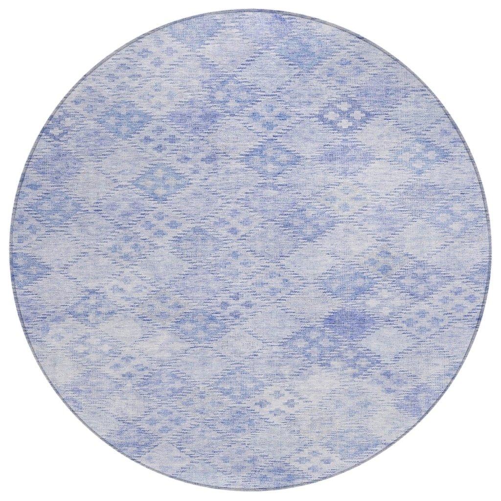 Kharma Sky Washable Indoor-Outdoor Rug-Outdoor Rugs-LOOMLAN Rugs-8' x 8'-LOOMLAN