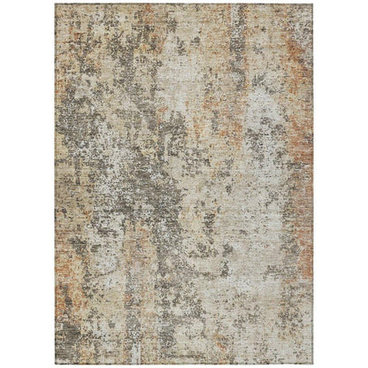 Kheira Orange Washable Indoor - Outdoor Rug - LOOMLAN - LOOMLAN Rugs - Outdoor Rugs