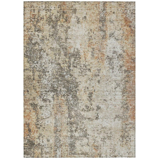 Kheira Orange Washable Indoor - Outdoor Rug - LOOMLAN - LOOMLAN Rugs - Outdoor Rugs