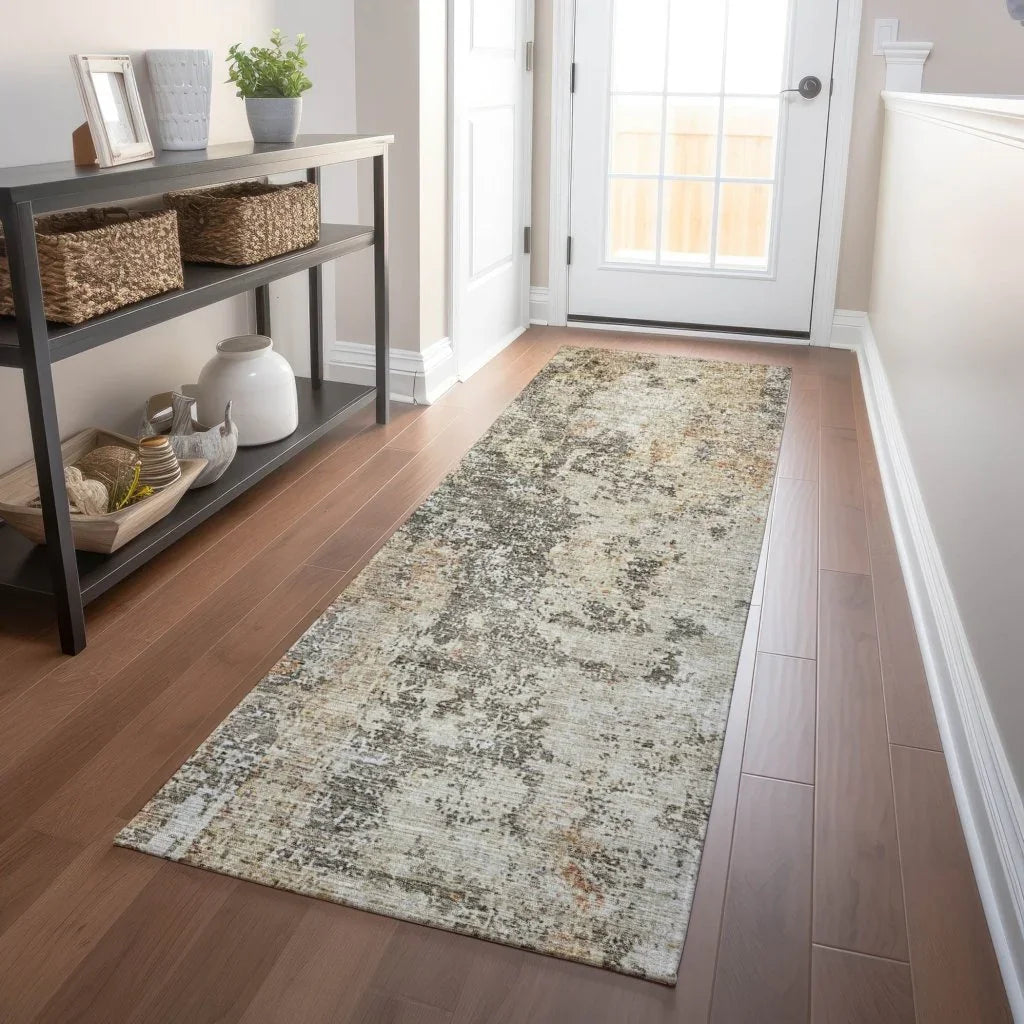 Kheira Orange Washable Indoor - Outdoor Rug - LOOMLAN - LOOMLAN Rugs - Outdoor Rugs