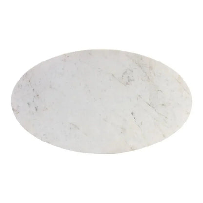 Kiara Marble Top Oval Outdoor Coffee Table-Outdoor Coffee Tables-SUNPAN-LOOMLAN