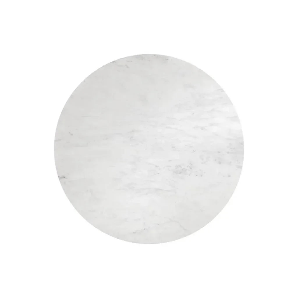 Kiara Marble Top Round Outdoor Coffee Table-Outdoor Coffee Tables-SUNPAN-LOOMLAN