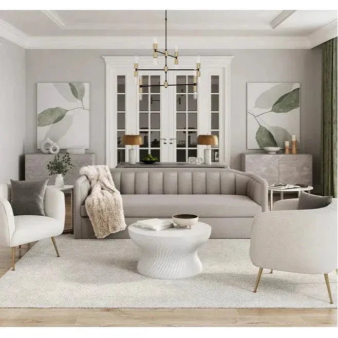 Kiara Side Table White Marble Gunmetal Base - LOOMLAN - SUNPAN - Side Tables