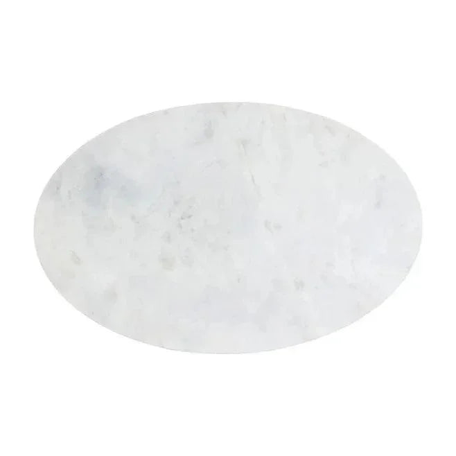 Kiara Side Table White Marble Gunmetal Base - LOOMLAN - SUNPAN - Side Tables