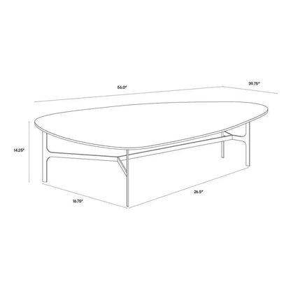 Kiernan Coffee Table Black Glass Top & Metal - LOOMLAN - SUNPAN - Coffee Tables