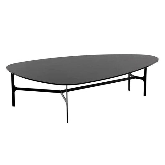 Kiernan Coffee Table Black Glass Top & Metal - LOOMLAN - SUNPAN - Coffee Tables