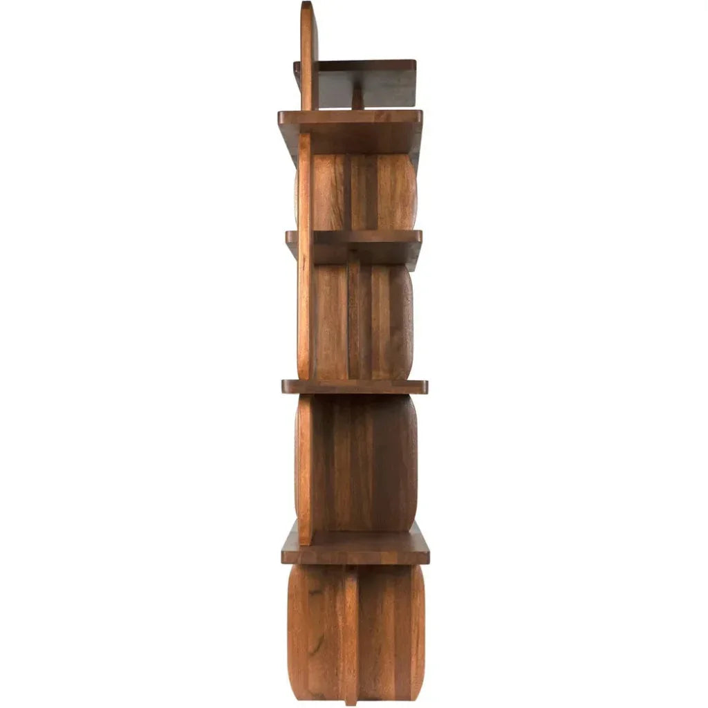 Kilimanjaro Wooden Brown Etagere-Etageres-Noir-LOOMLAN