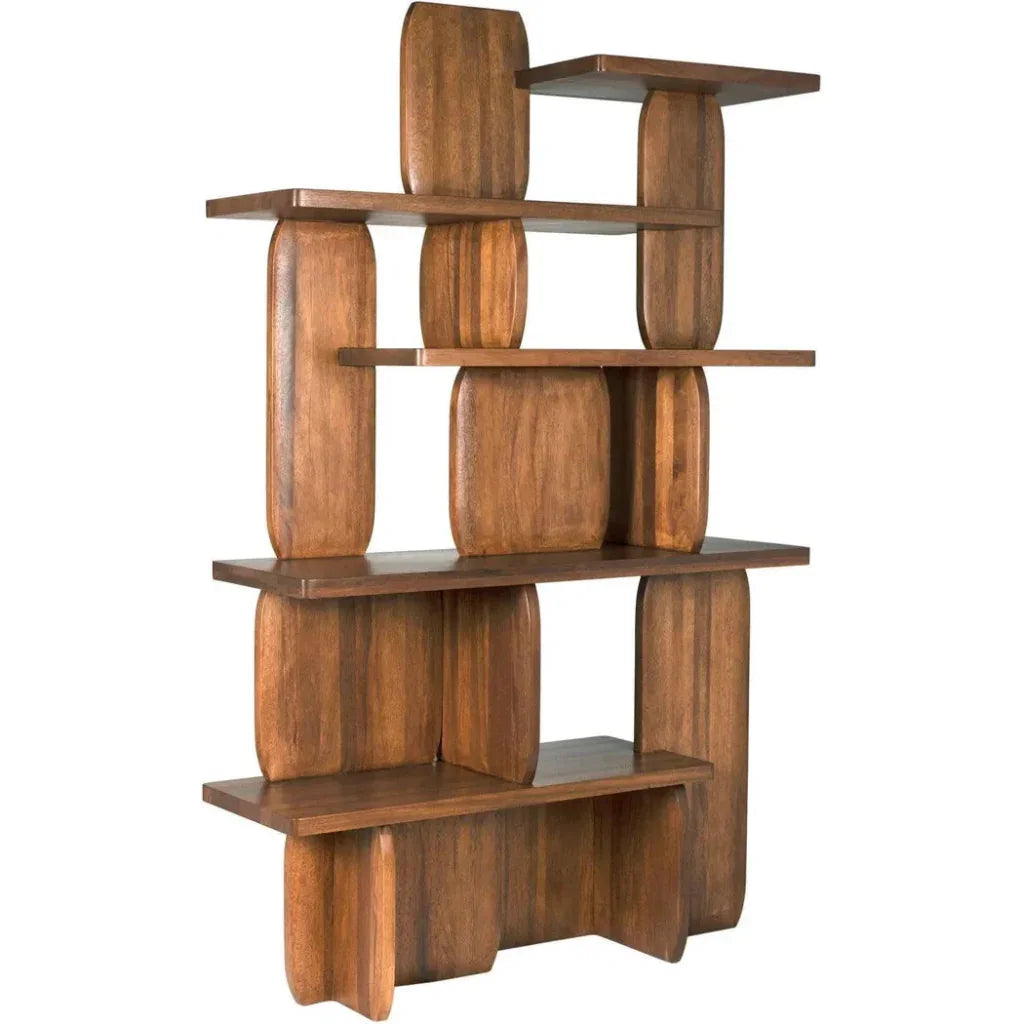Kilimanjaro Wooden Brown Etagere-Etageres-Noir-LOOMLAN