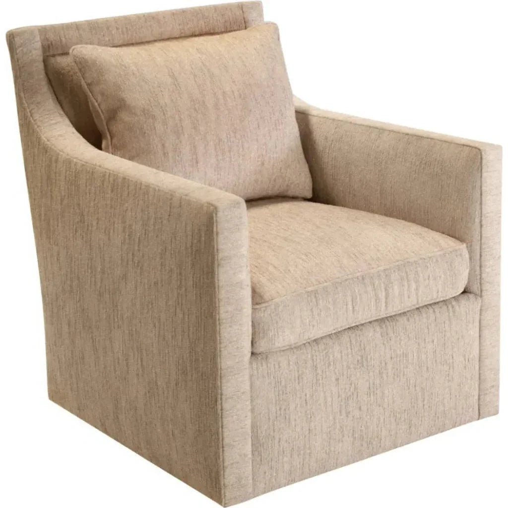 Kimberly Fabric Swivel Club Chair - LOOMLAN - Peninsula Home - Club Chairs