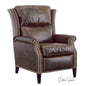 Kinetic Brown Leather Power Push Button Recliner