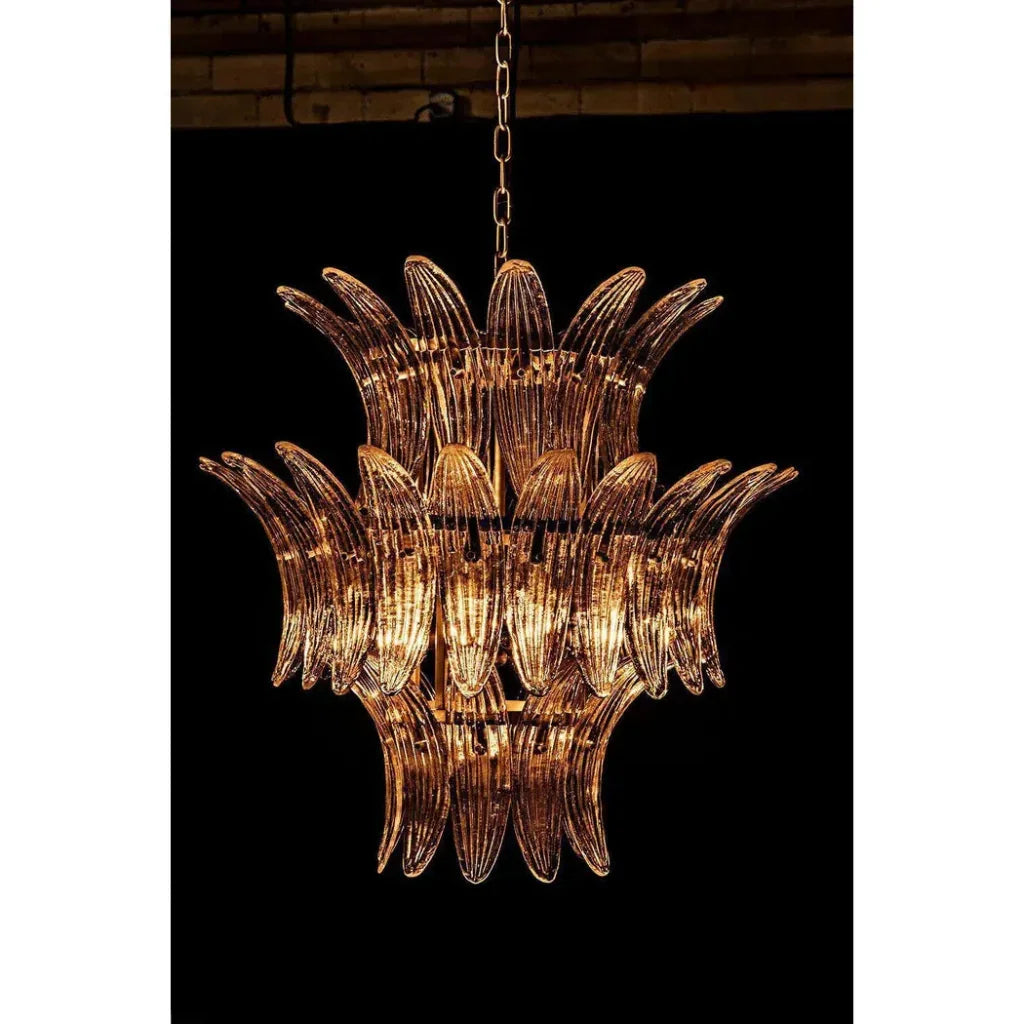 King Metal and Glass Chandelier - LOOMLAN - Noir - Chandeliers