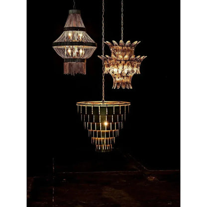 King Metal and Glass Chandelier - LOOMLAN - Noir - Chandeliers