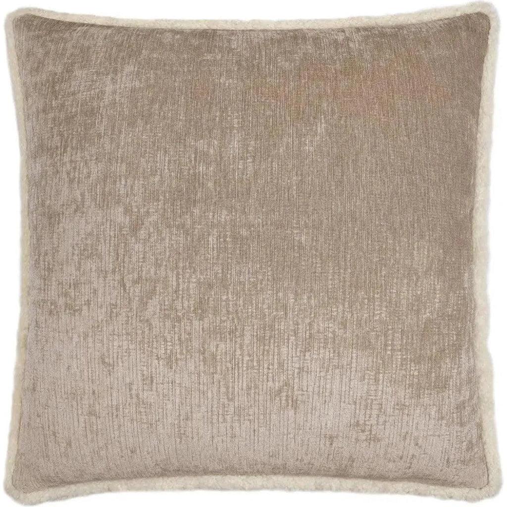 Kinney Putty Solid Tan Taupe Large Throw Pillow Insert - LOOMLAN - D.V. Kap - Throw Pillows