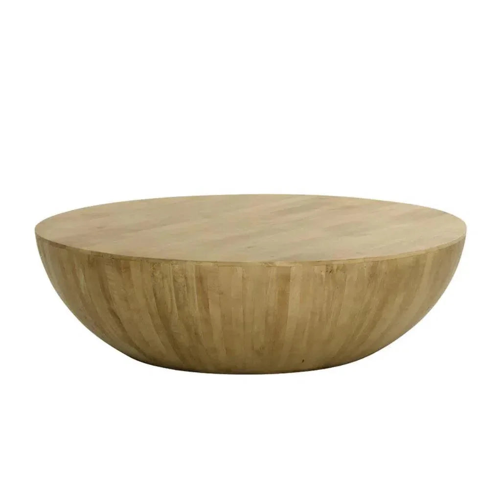 Kinsley Wooden Hand Round Coffee Table - LOOMLAN - SUNPAN - Coffee Tables