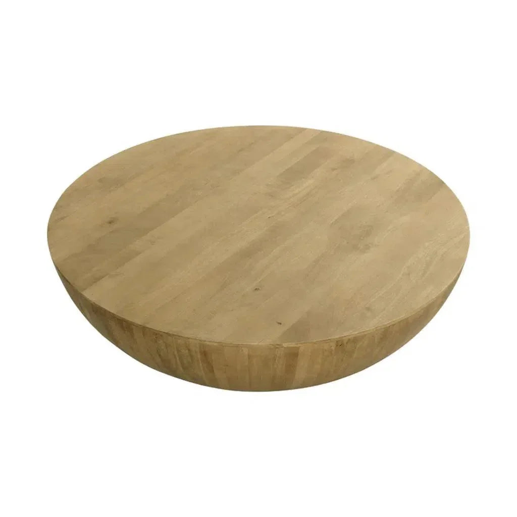 Kinsley Wooden Hand Round Coffee Table - LOOMLAN - SUNPAN - Coffee Tables