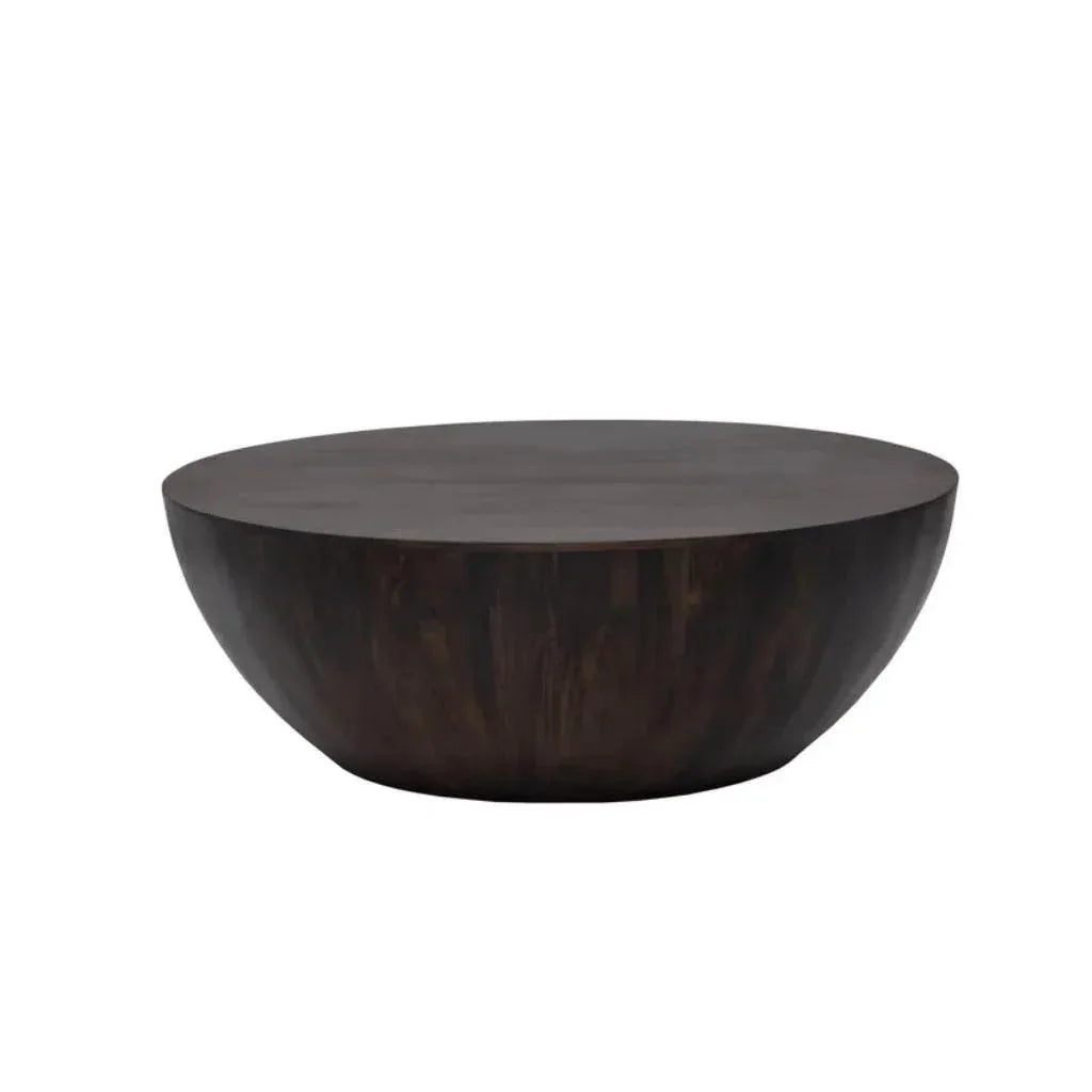Kinsley Wooden Hand Round Coffee Table - LOOMLAN - SUNPAN - Coffee Tables