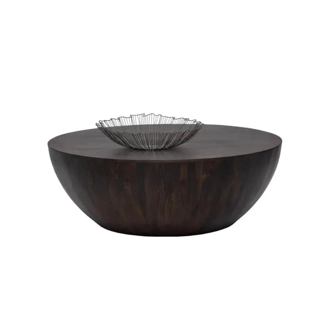 Kinsley Wooden Hand Round Coffee Table - LOOMLAN - SUNPAN - Coffee Tables