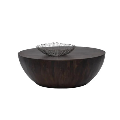 Kinsley Wooden Hand Round Coffee Table - LOOMLAN - SUNPAN - Coffee Tables
