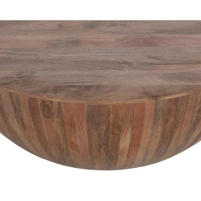 Kinsley Wooden Hand Round Coffee Table - LOOMLAN - SUNPAN - Coffee Tables