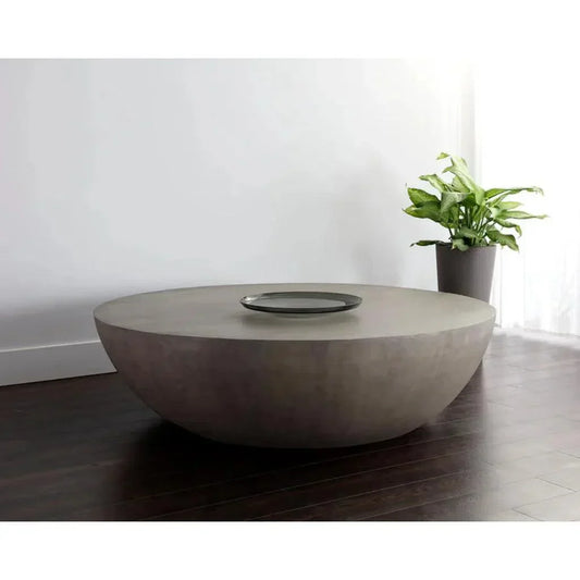 Kinsley Wooden Hand Round Coffee Table - LOOMLAN - SUNPAN - Coffee Tables