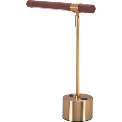 Kippy Table Lamp Brown & Brass - LOOMLAN - Zuo Modern - Table Lamps