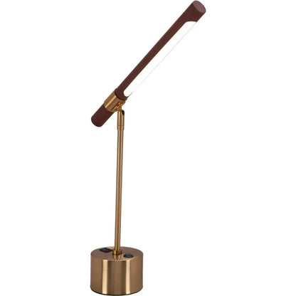 Kippy Table Lamp Brown & Brass - LOOMLAN - Zuo Modern - Table Lamps