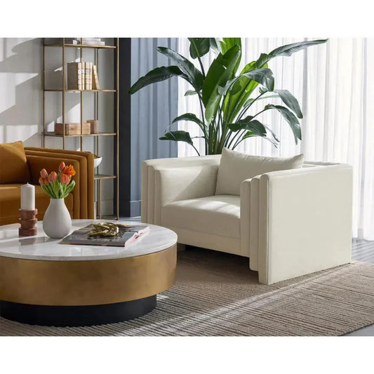 Kira Fabric Modern Styled Armchair - LOOMLAN - SUNPAN - Club Chairs