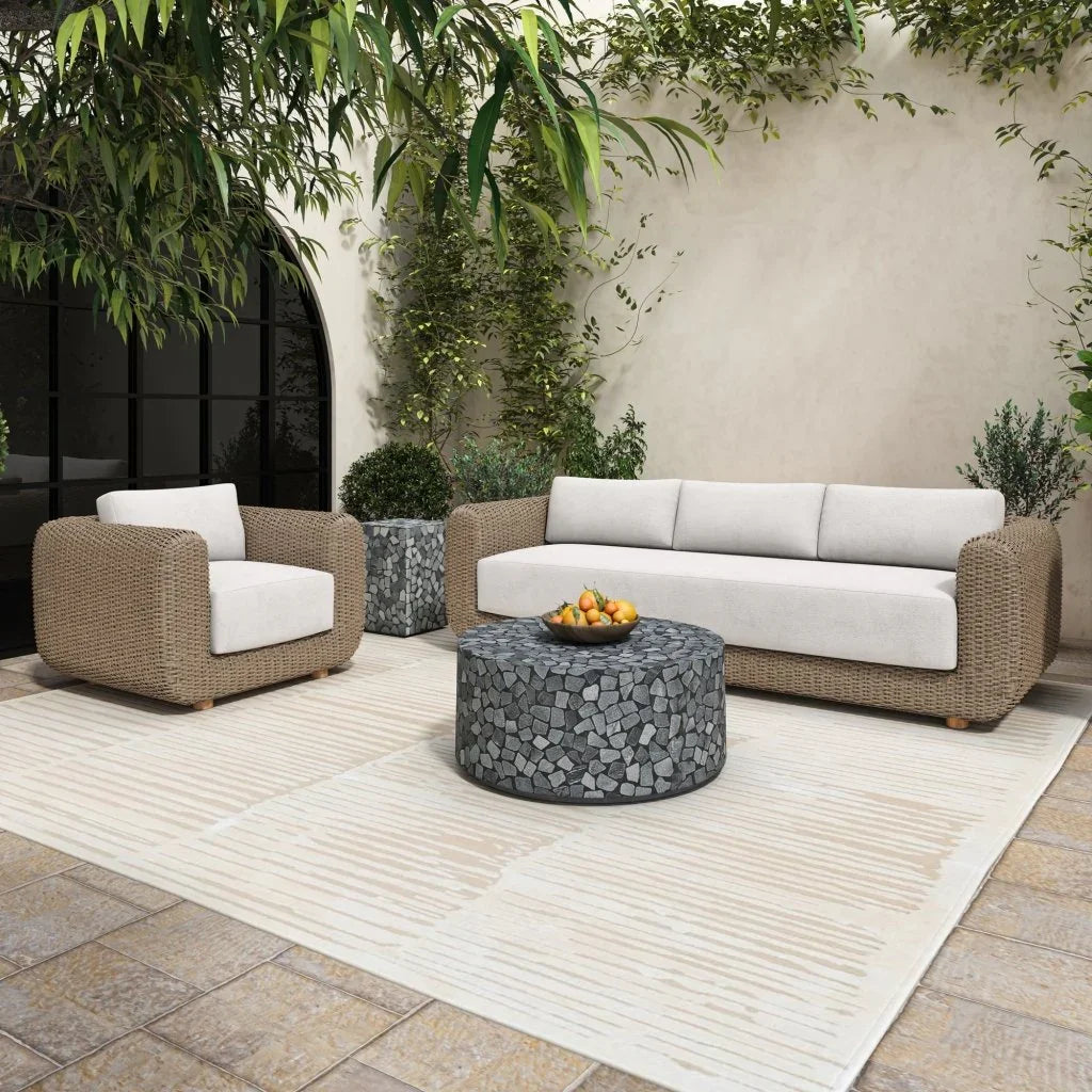 Kiri Black Marble Outdoor Coffee Table-Outdoor Coffee Tables-Moe's Home-LOOMLAN