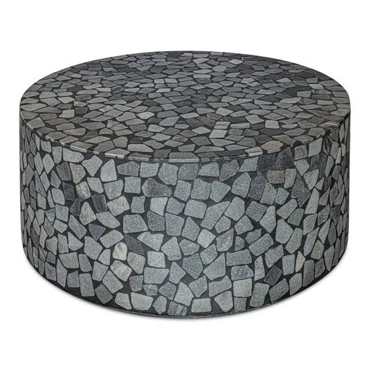 Kiri Black Marble Outdoor Coffee Table-Outdoor Coffee Tables-Moe's Home-LOOMLAN